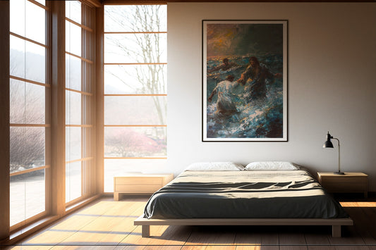 Affiche Encadrée La Marche sur l'eau