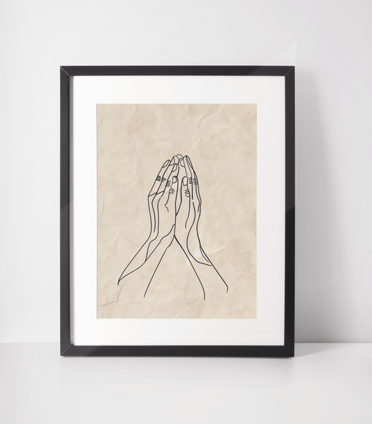 Affiche Encadrée Main prière