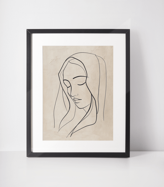 Affiche Encadrée Vierge Marie