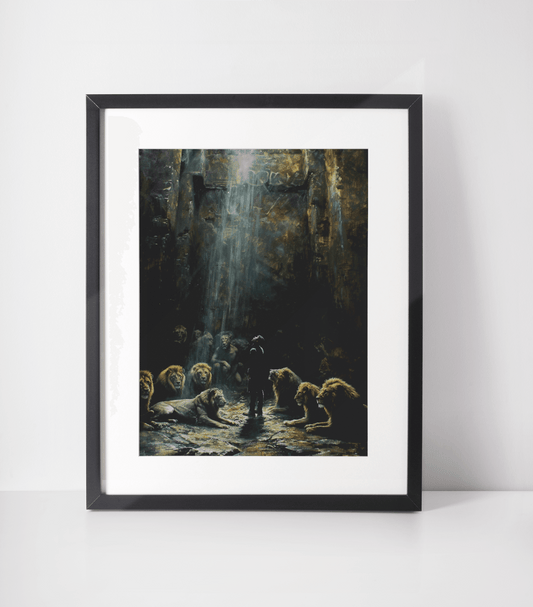 Affiche Encadrée Daniel dans la fosse aux lions