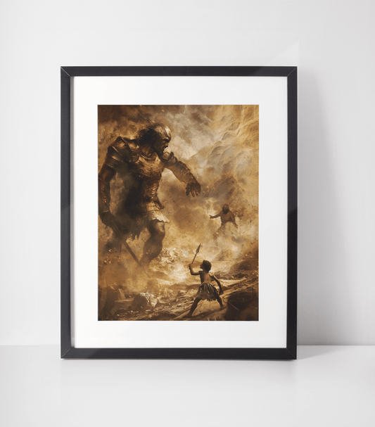 Affiche Encadrée David et Goliath