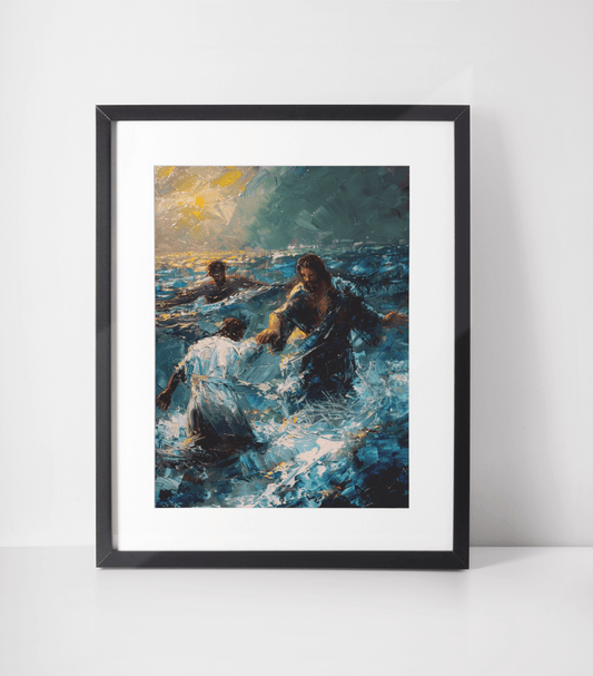 Affiche Encadrée La Marche sur l'eau