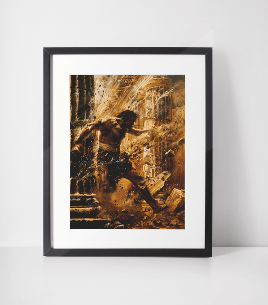 Affiche Encadrée Samson et le temple
